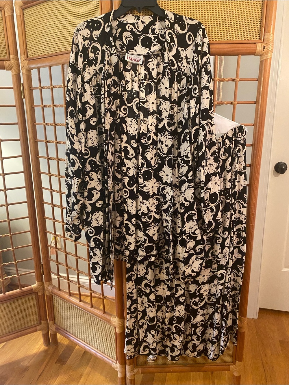 Black and White Printed Skirt Set